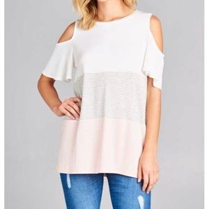 Cold Shoulder Color Block